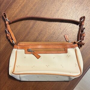 Petusco equestrian print leather shoulder bag
